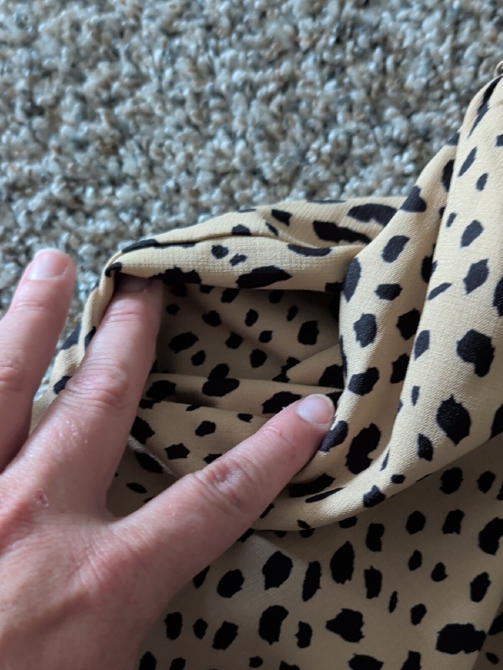 HALARA Tan and Black Leopard Print Wide-Leg Pants - Picture 3 of 5